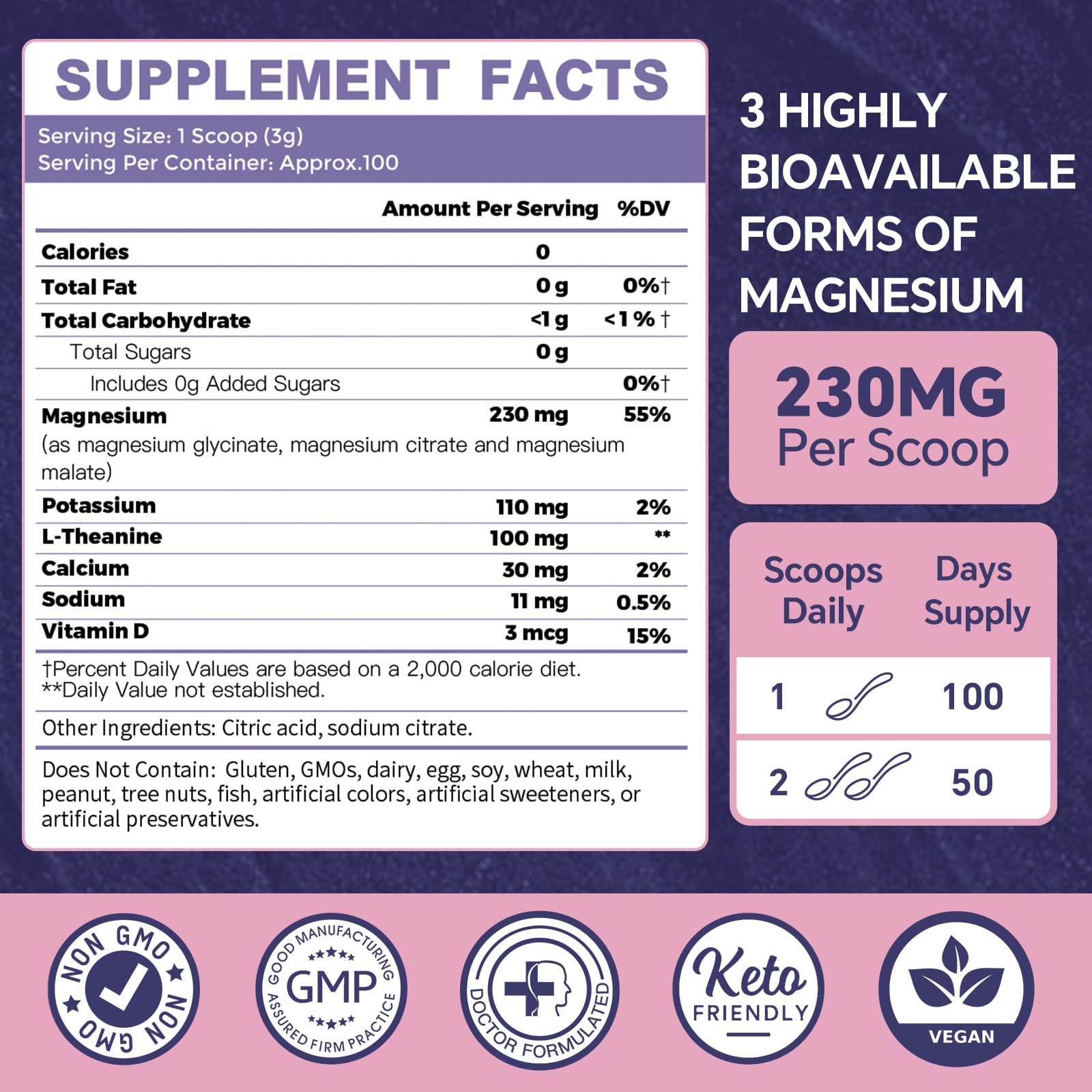 ZEBORA Magnesium Powder on a kitchen counter ready to mix