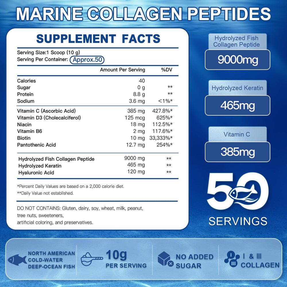 ZEBORA Marine Collagen tub with scoop for convenient daily use.