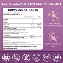 ZEBORA multi collagen powder scoop showing easy daily measurement