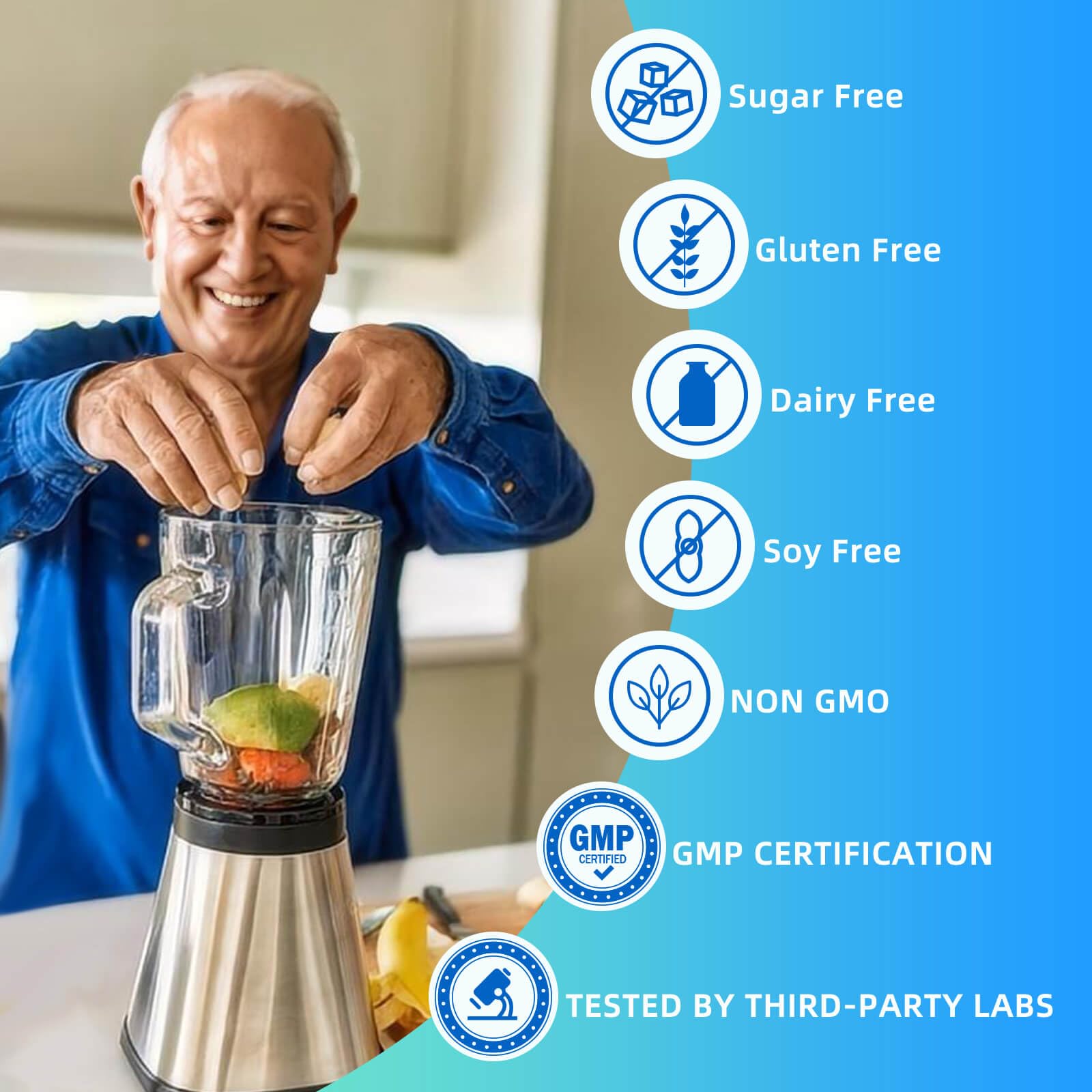 ZEBORA Probiotics for Men vegan, GMP-certified packaging signals high quality