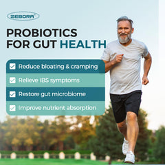 ZEBORA Probiotics prebiotic fiber supports probiotic activity