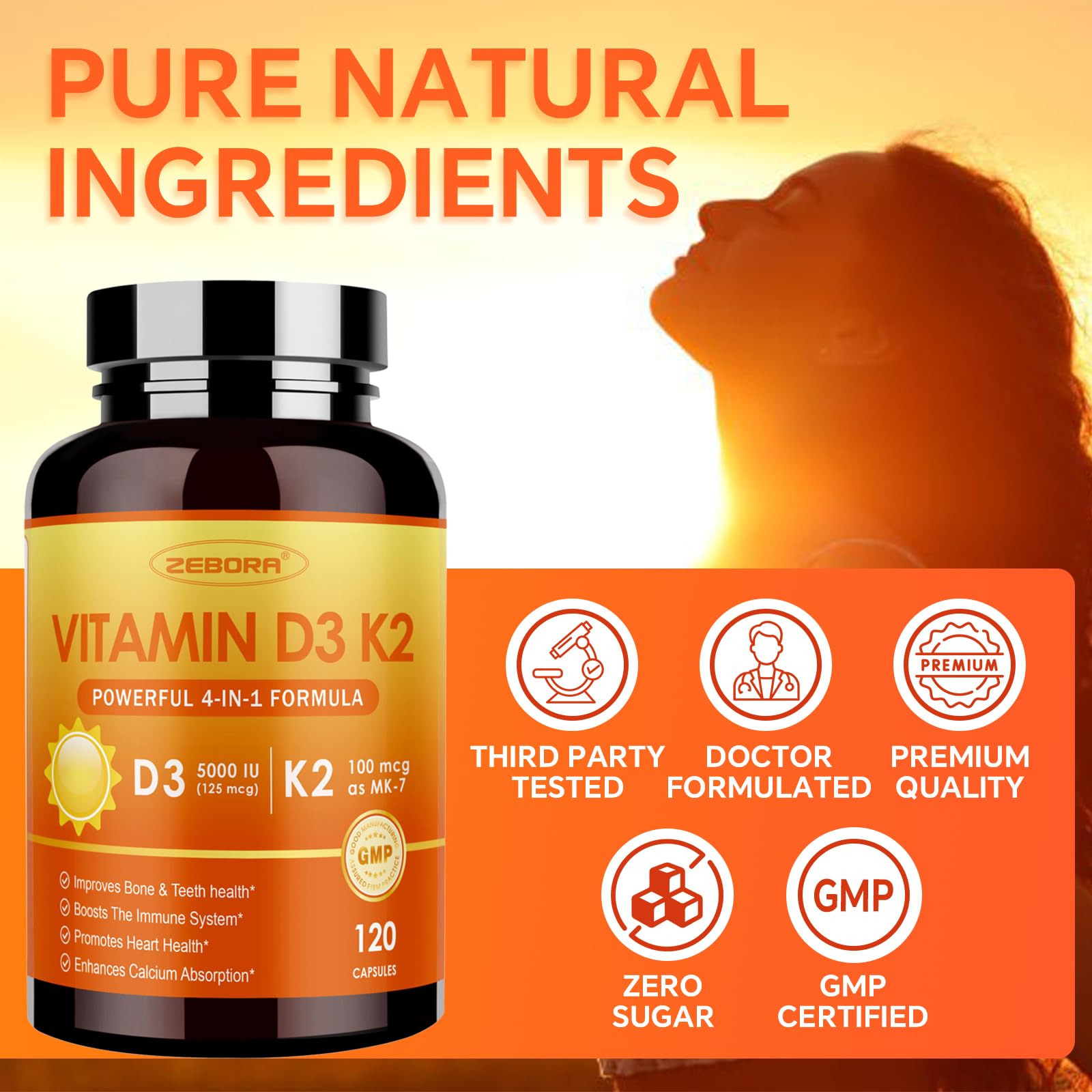 ZEBORA daily-use capsule illustrating one capsule per day.