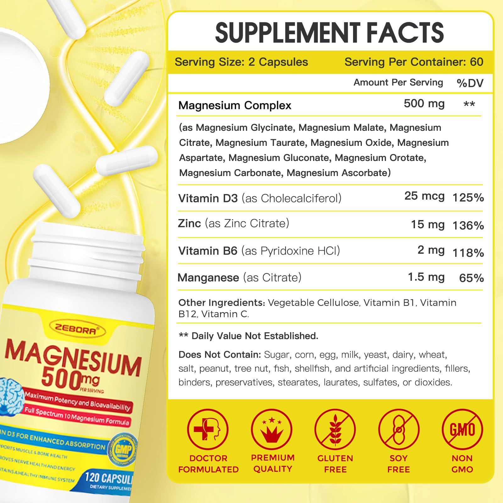 ZEBORA vitamin D3 and zinc infographic showing mineral synergy