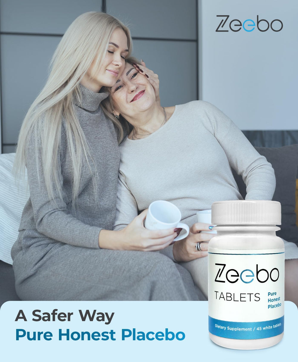 Zeebo Placebo 45-unit container highlights value and portability.