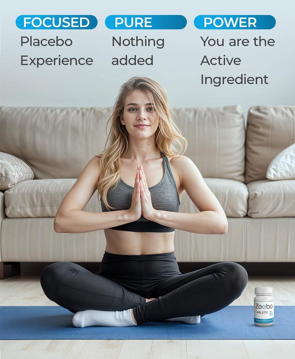 Zeebo Placebo pills tamper-evident neckband for safety.