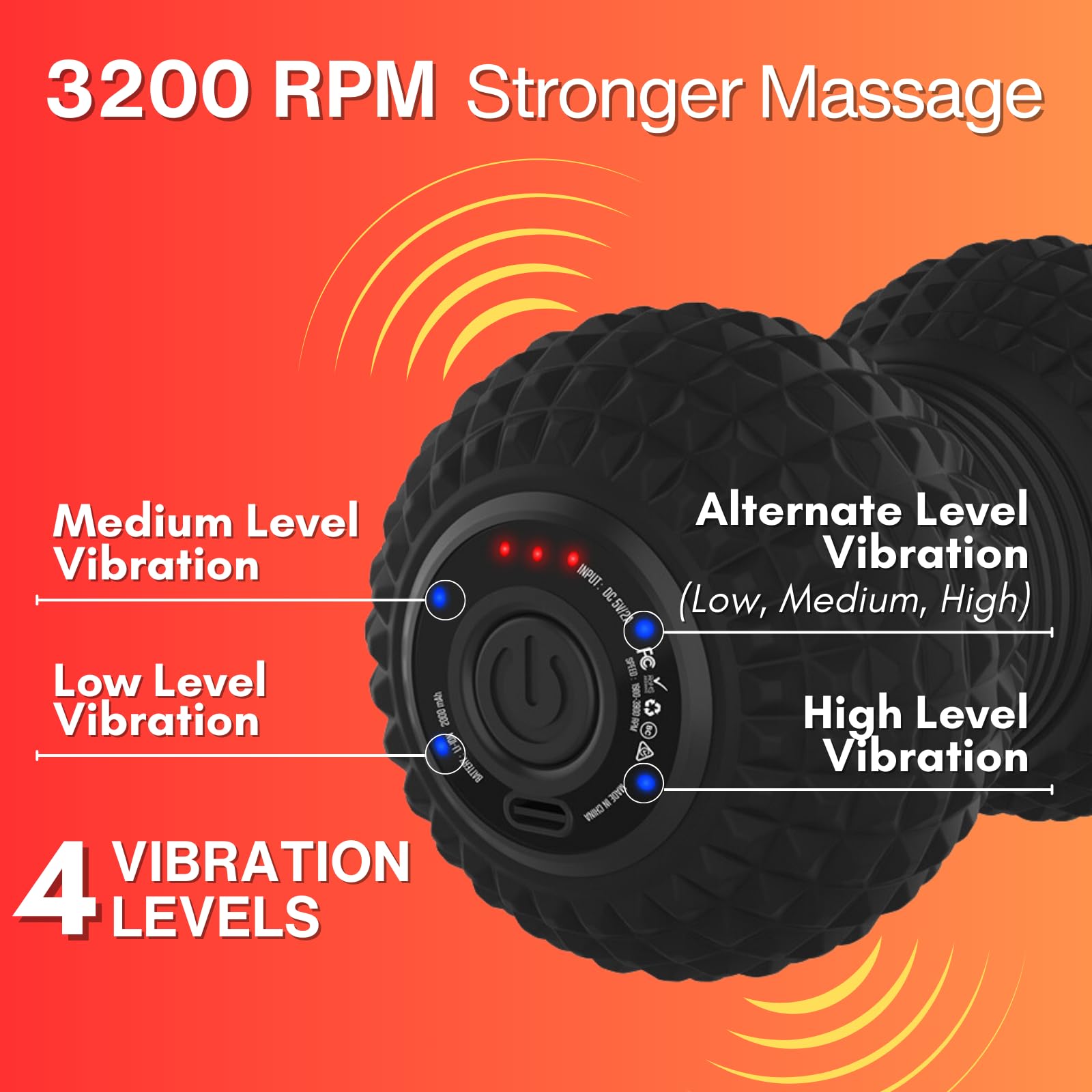 ZeenKind vibrating peanut massage ball neck and shoulder use for trigger point relief