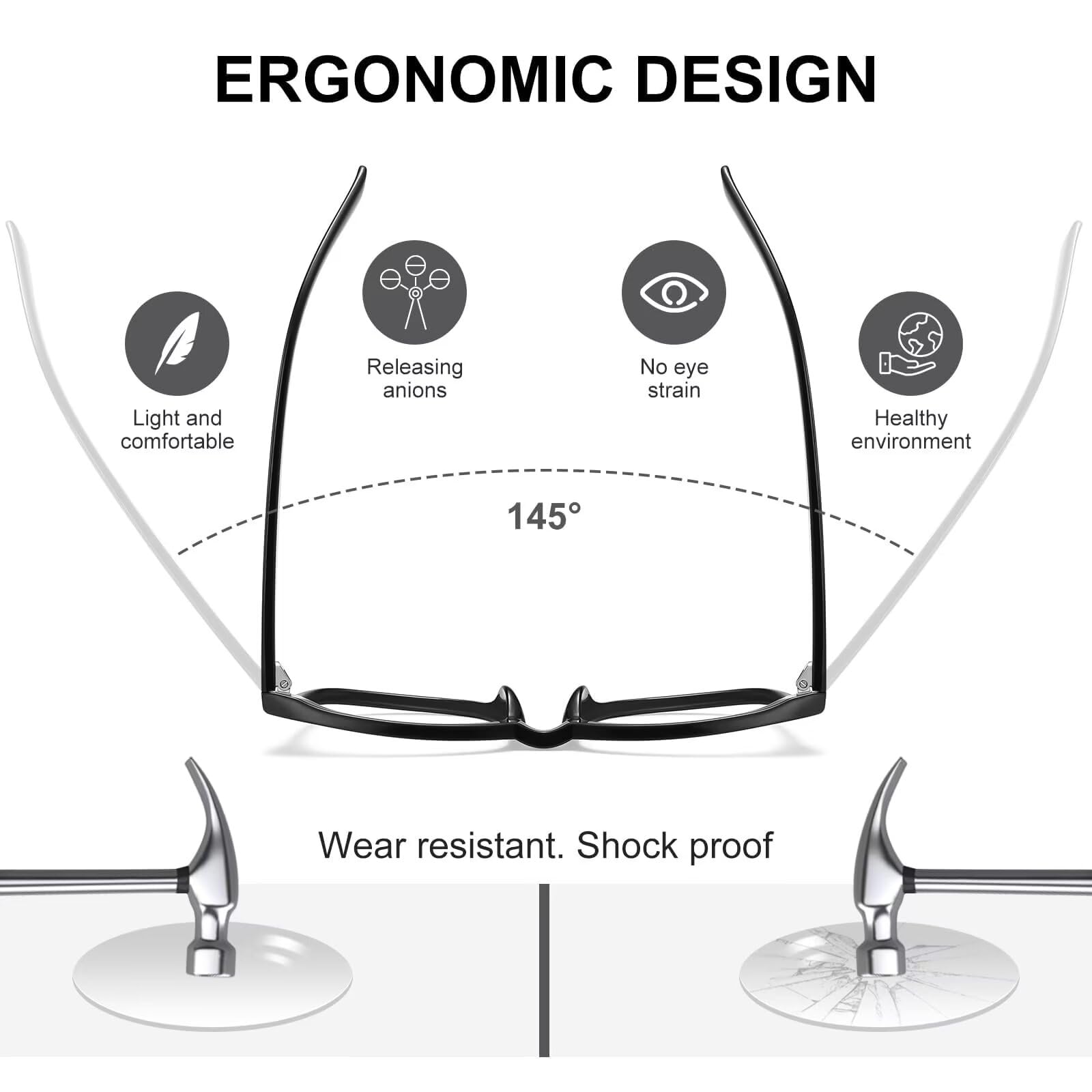 ZEHEXA unisex design suits both work and home reading