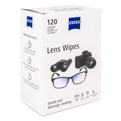 ZEISS Lens Wipes, individually wrapped, ideal for field cleaning of glasses and camera lenses.
