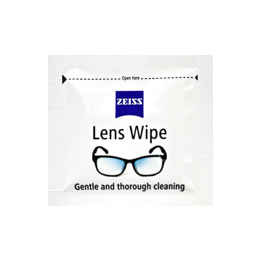 ZEISS Lens Wipes safe for all lenses, tested on multiple coatings.