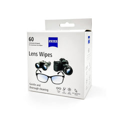 ZEISS Lens Wipes smudge removal keeps glasses clear.