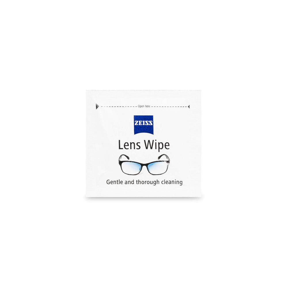 ZEISS wipes safely clean prescription lenses including coatings