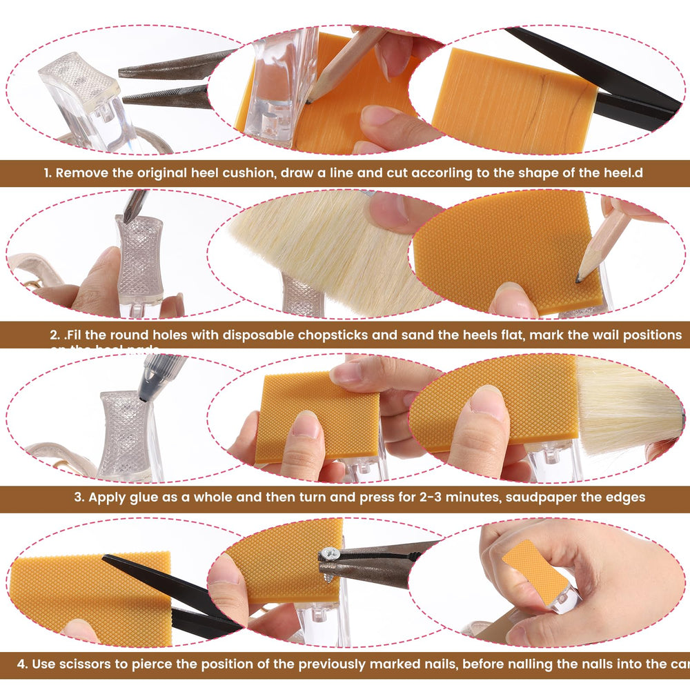 Zelphvt anti-slip heel protectors reduce noise and improve stability