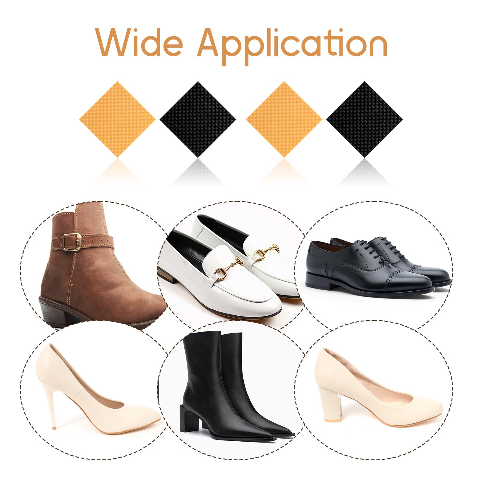 Zelphvt durable heel repair patches suitable for heels and boots
