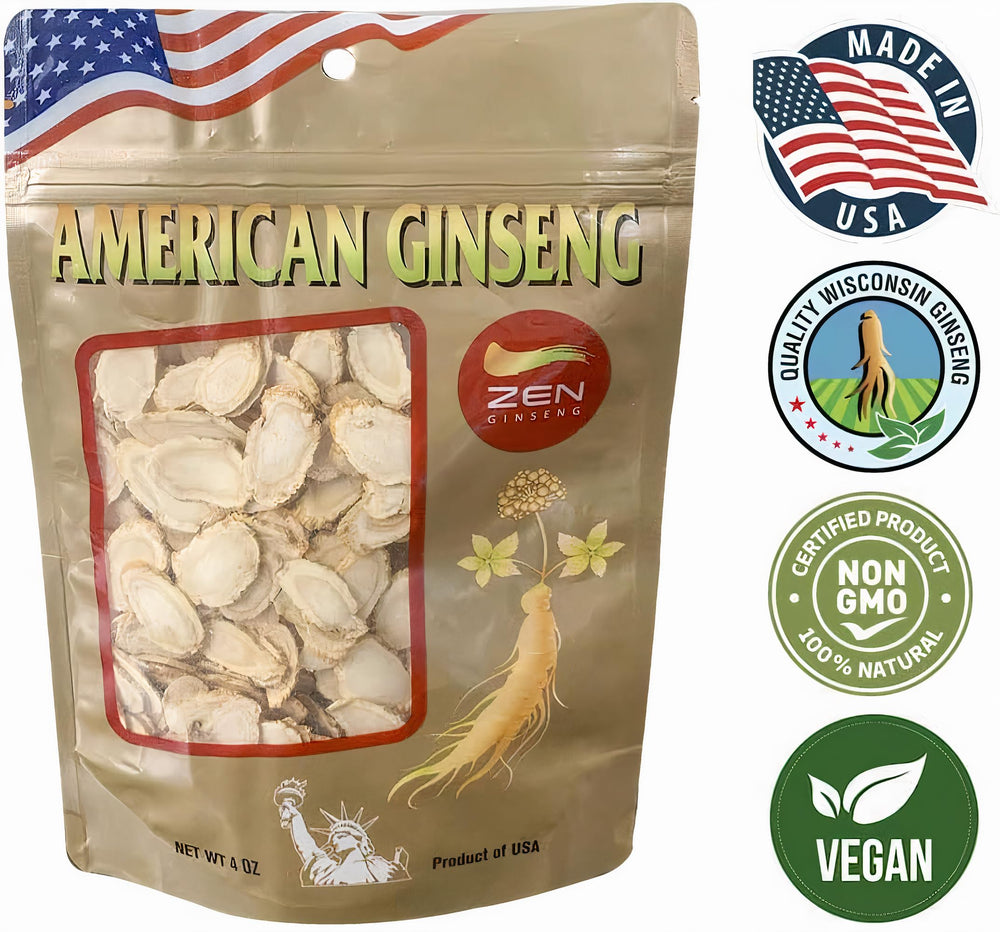 Zen Ginseng two-bags package on table for daily routine use