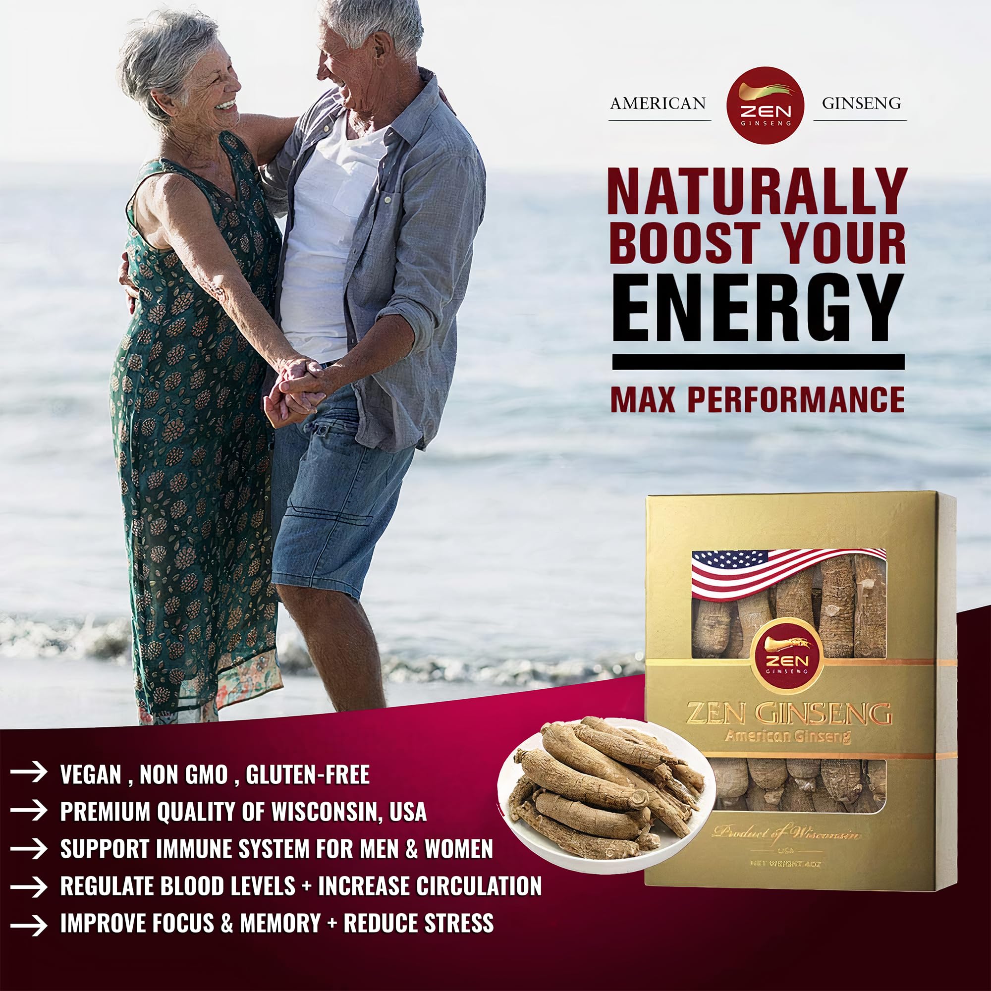 Zen Ginseng king-size root close-up highlighting premium potency