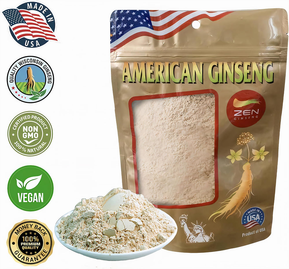 Zen Ginseng Powder Wisconsin-grown, USA-made—trusted sourcing.
