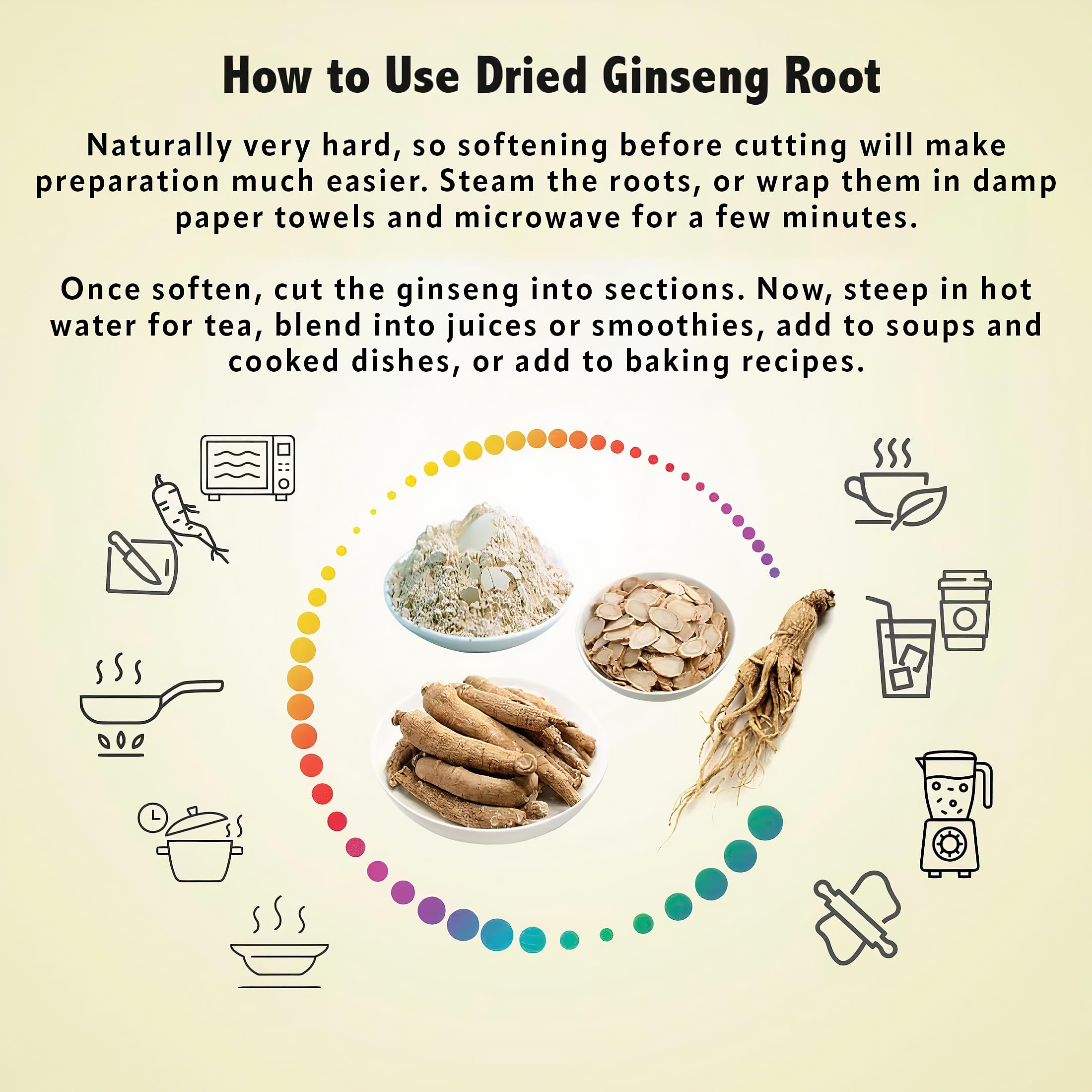 Zen Ginseng soup addition for a warm, comforting boost.