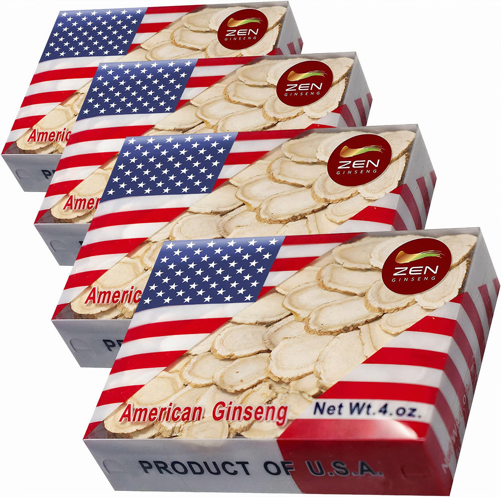 Zen Ginseng Wisconsin slices on wood board for energy support.