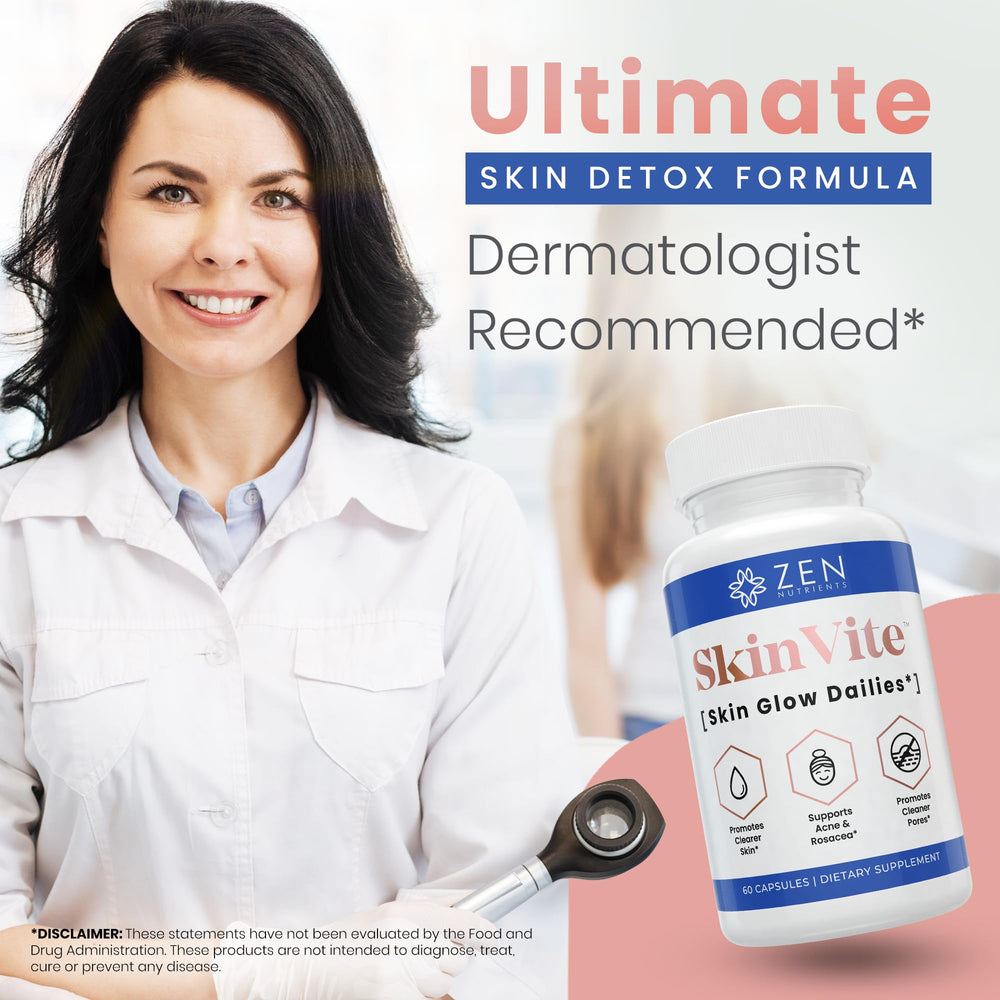 SkinVite with Vitamin A and zinc signaling acne support