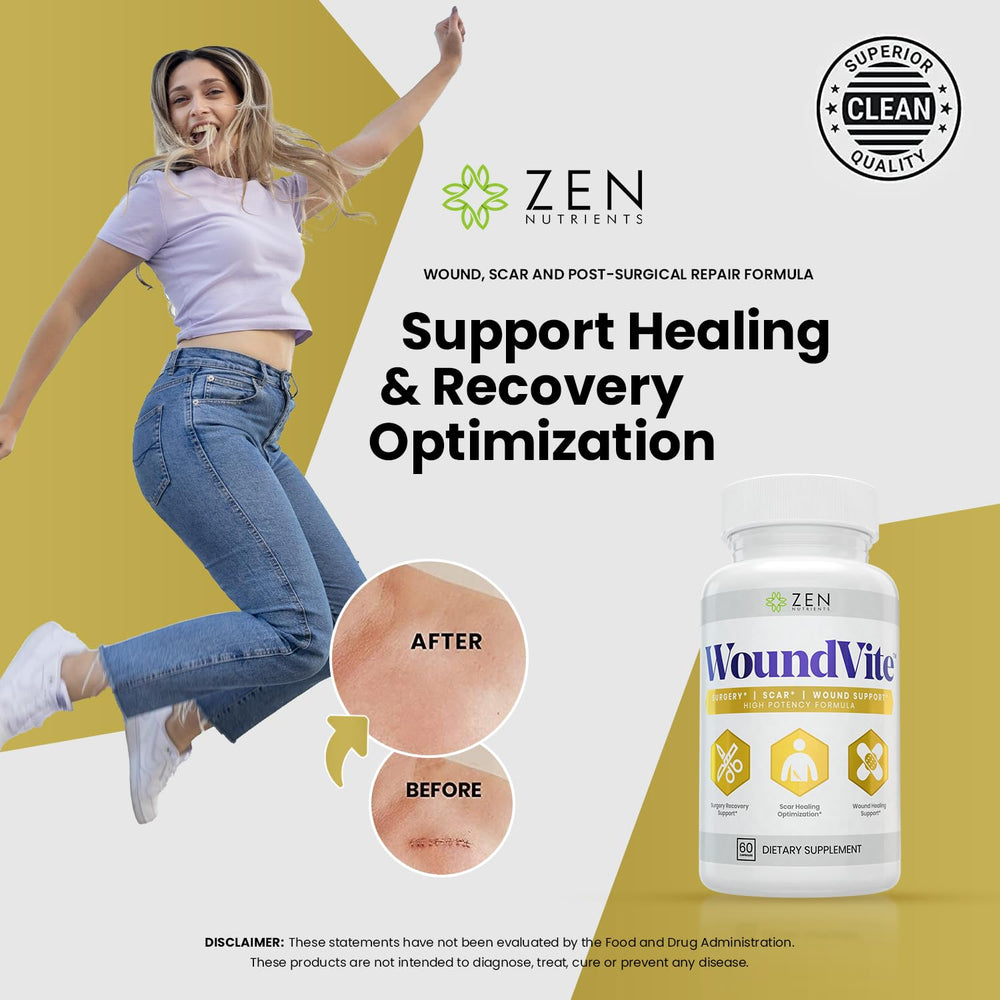Zen Nutrients WoundVite ingredients chart overview