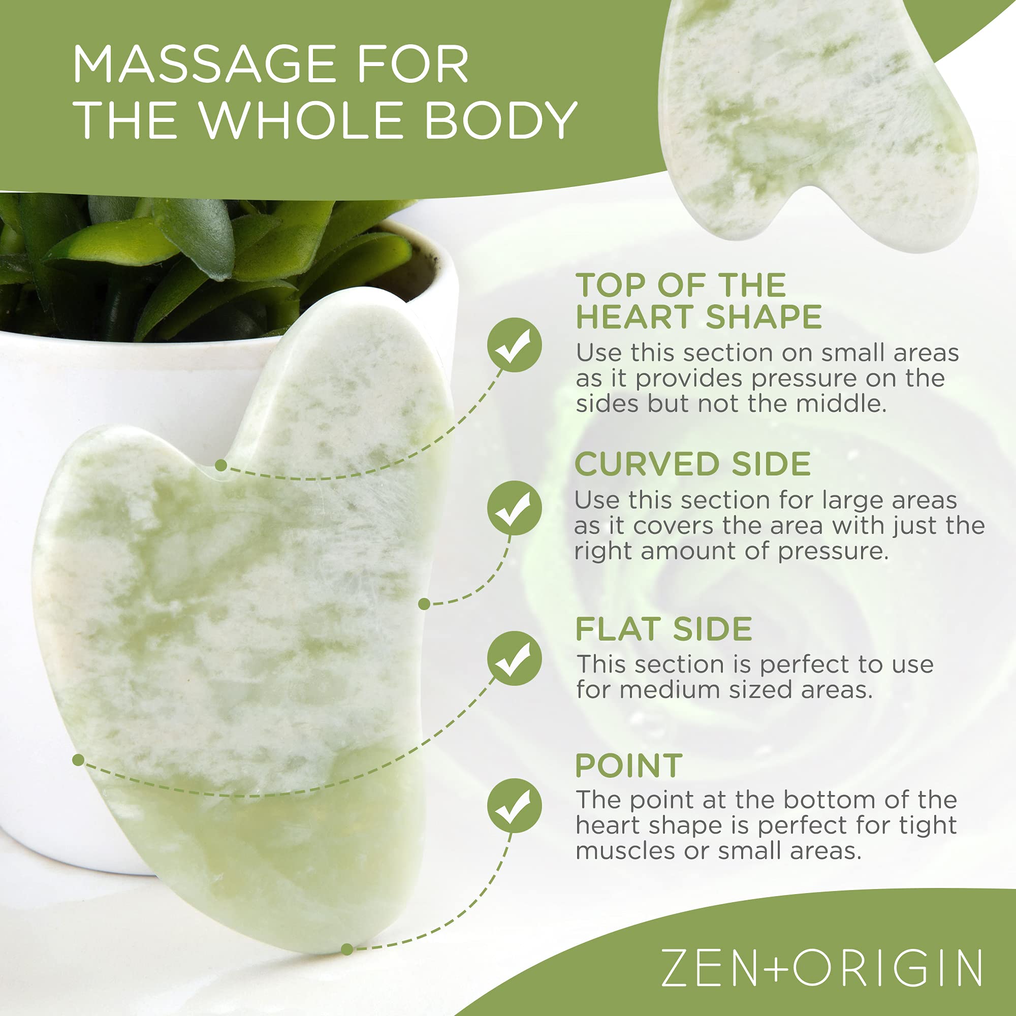 ZEN + ORIGIN dual-sided roller for large areas and delicate spots