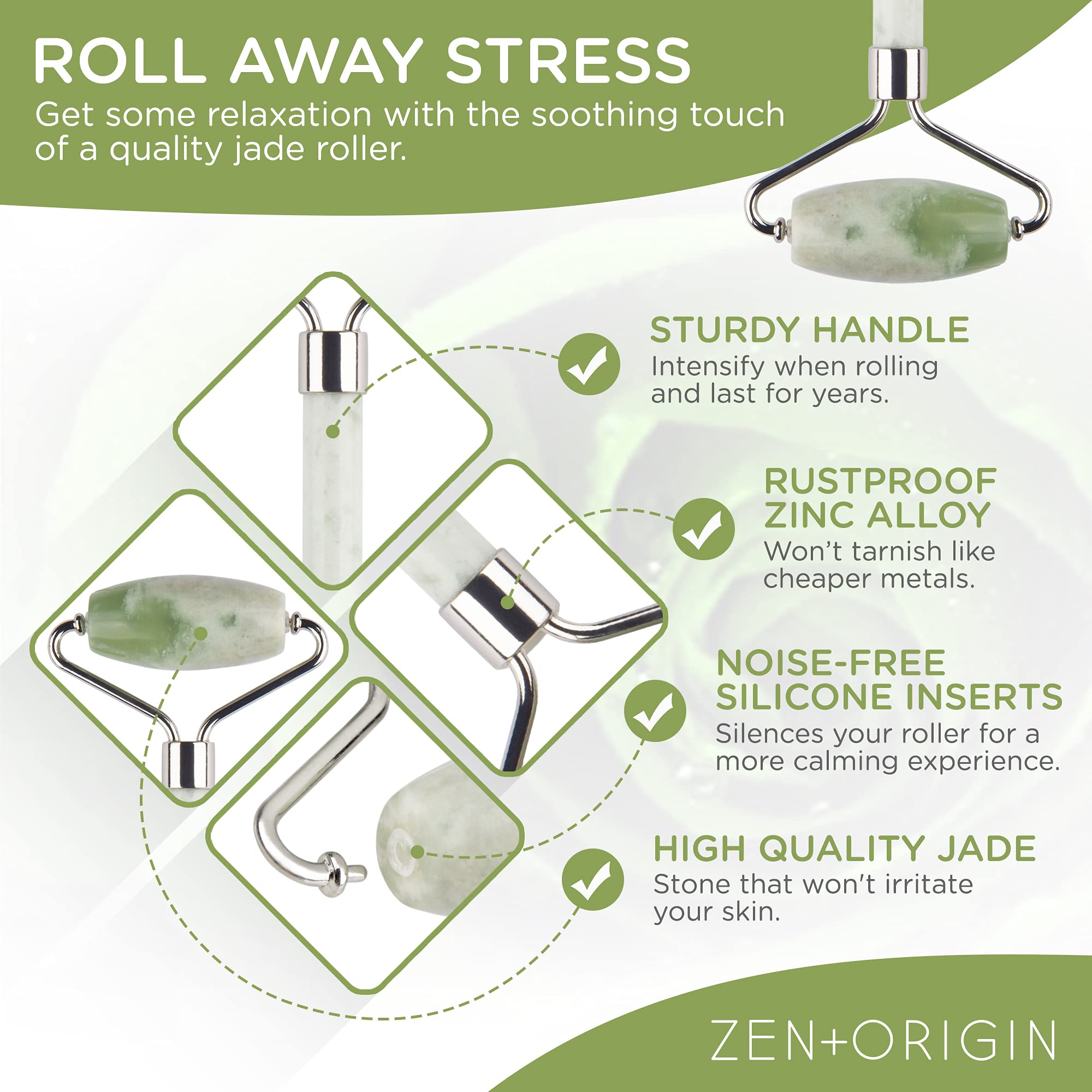 ZEN + ORIGIN gua sha tool for facial contouring and tension relief