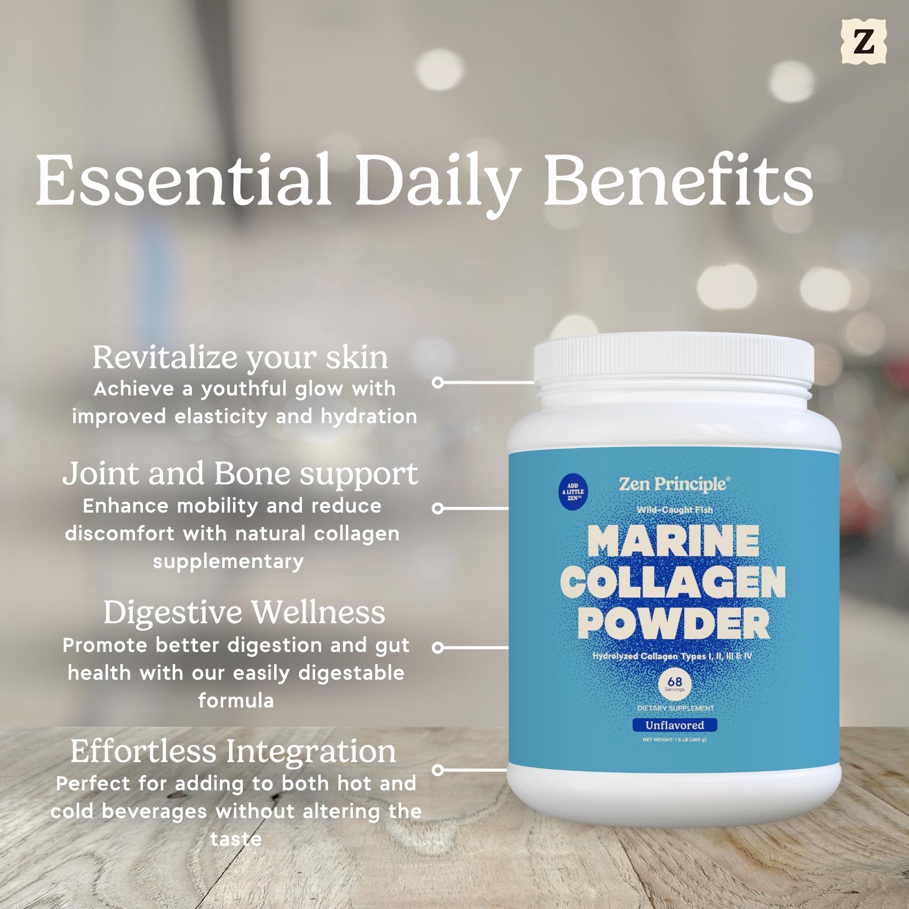 Zen Principle Amino acids profile supports everyday energy and wellness.