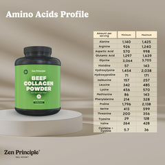 Zen Principle collagen powder with amino acids supporting digestive wellness.