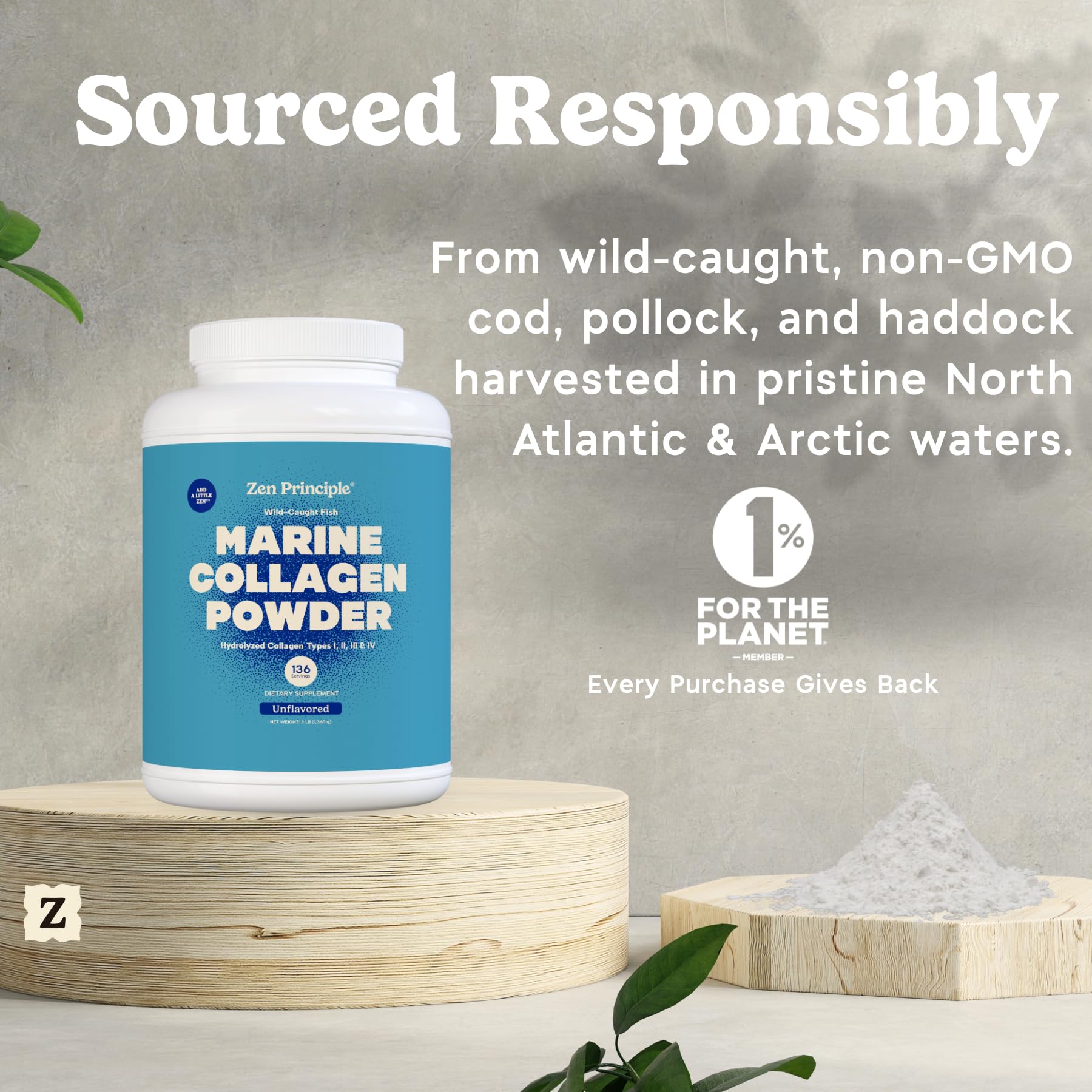 Zen Principle Non-GMO label emphasizes clean ingredients.