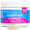 Zena Nutrition Bovine Colostrum & Collagen Powder for Gut Health, Immunity, Digestion, Hair, Skin & Nails – Unflavored, Gluten & Sugar Free, 30 Servings