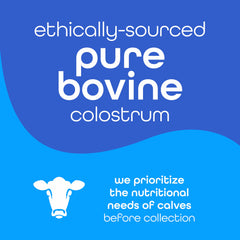 Zena Nutrition colostrum powder mixed into a cold beverage for easy use.