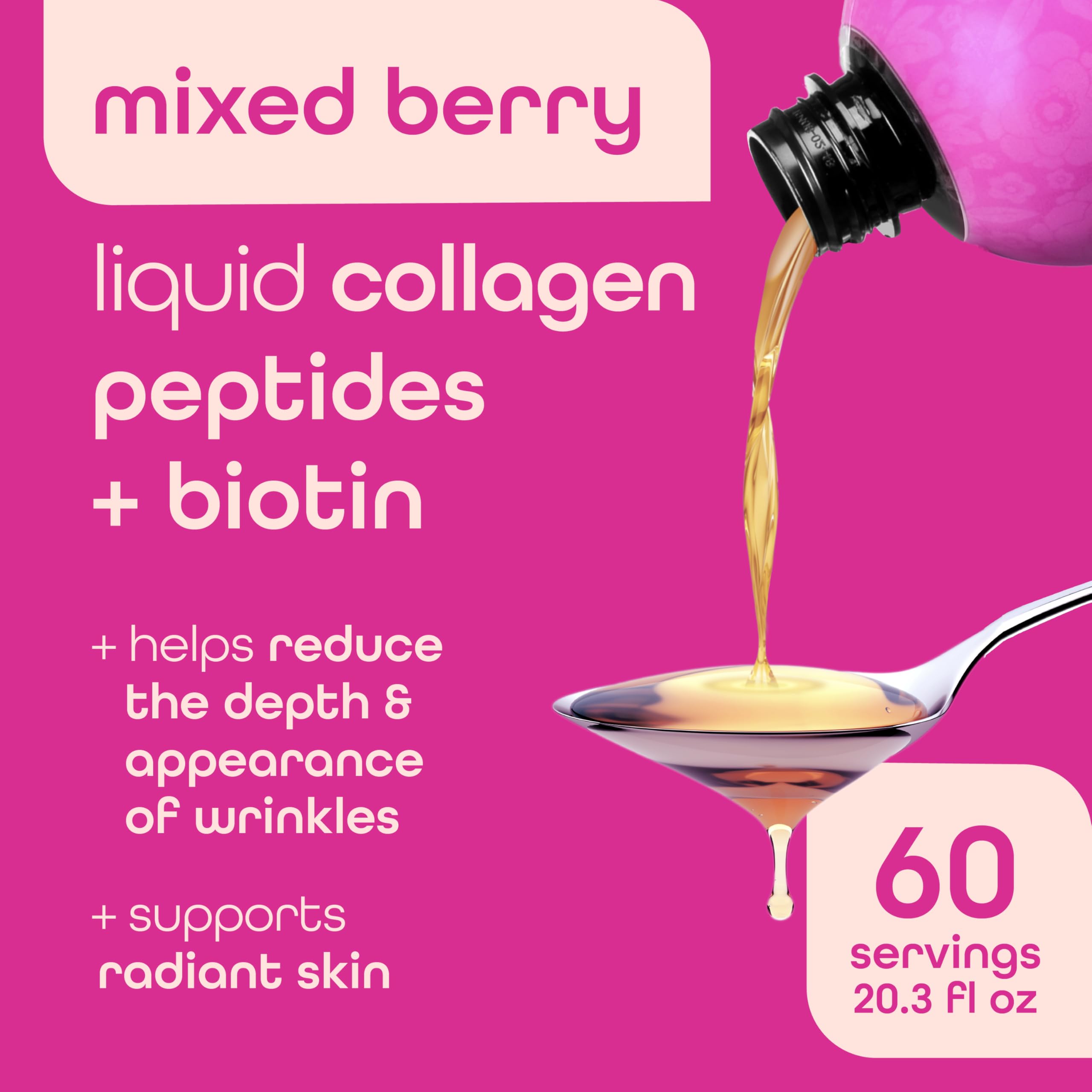 Pouring Zena Nutrition liquid collagen into a glass for easy daily use