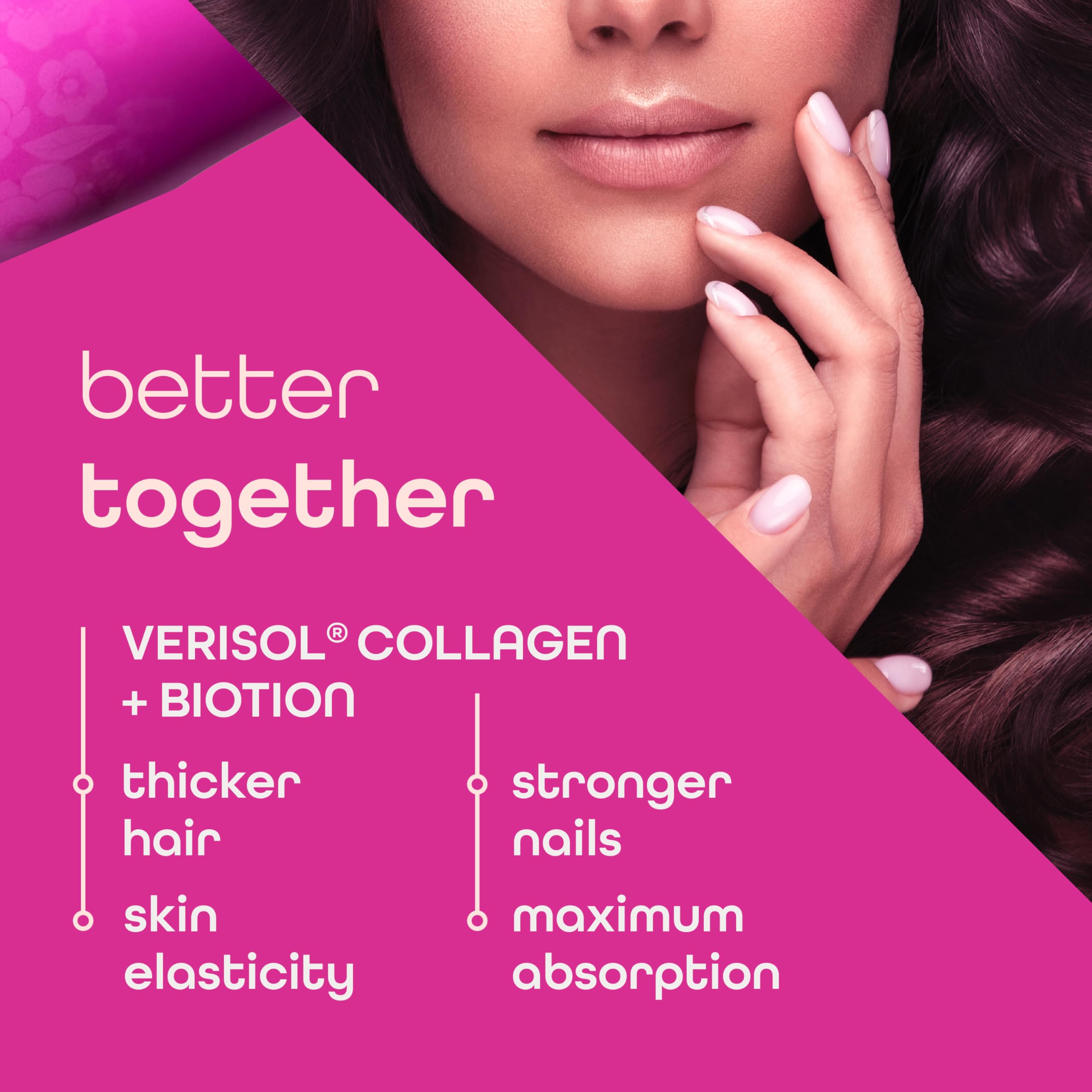 Close-up of Zena Nutrition liquid collagen label showing Verisol peptides and biotin
