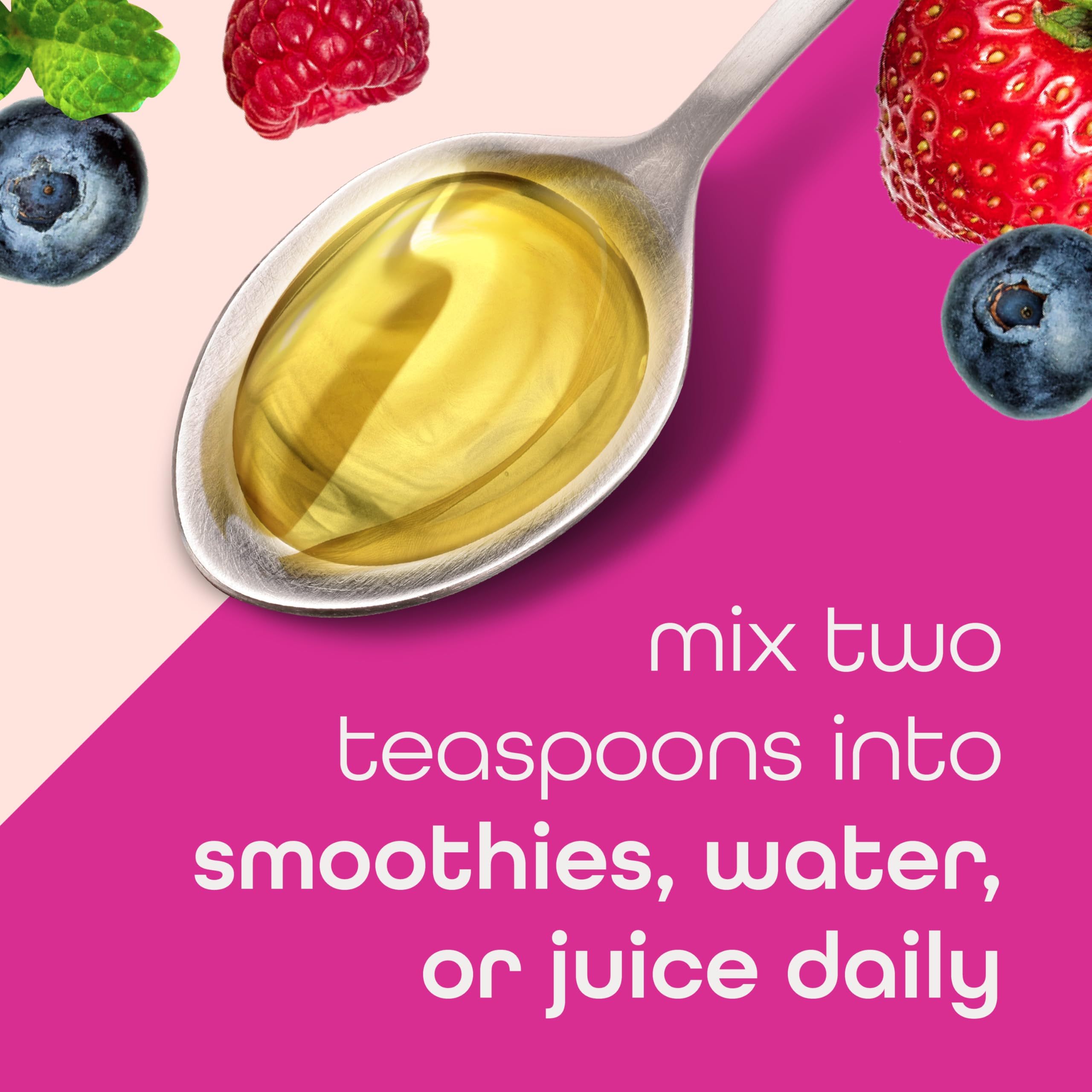 Measuring spoon with Zena Nutrition liquid collagen for precise serving