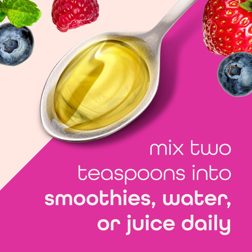 Measuring spoon with Zena Nutrition liquid collagen for precise serving