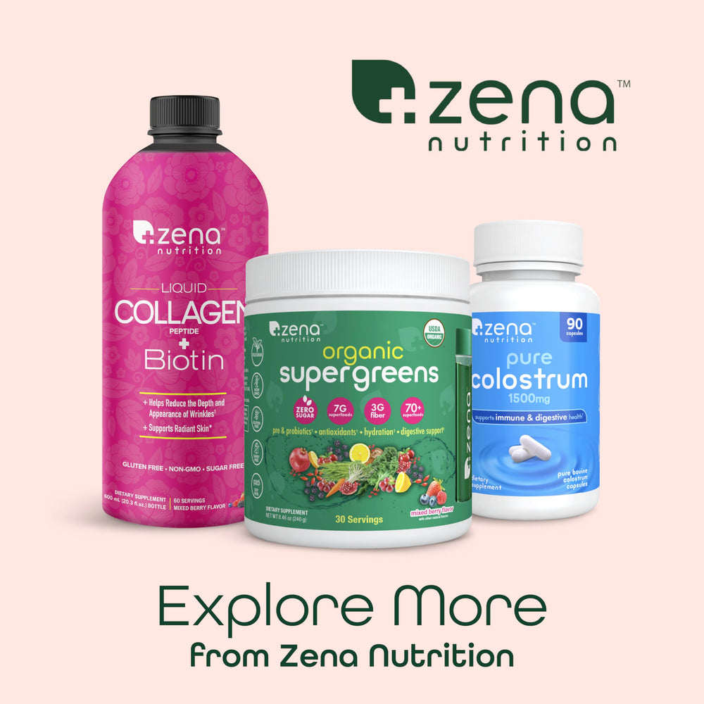 Packaging shows Type I & II collagen for skin and hair benefits