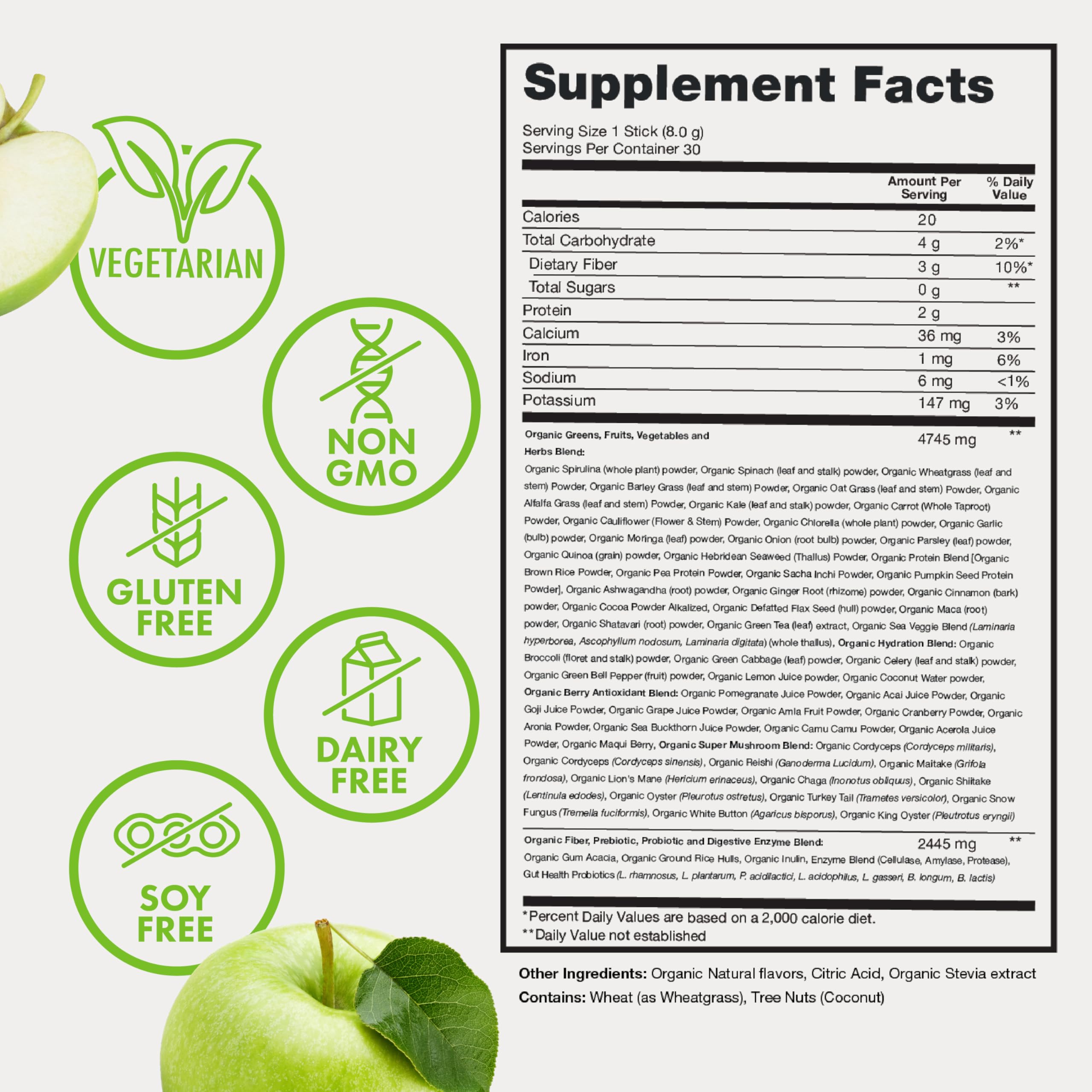 Zena Nutrition prebiotics and probiotics with digestive enzymes aiding gut health.