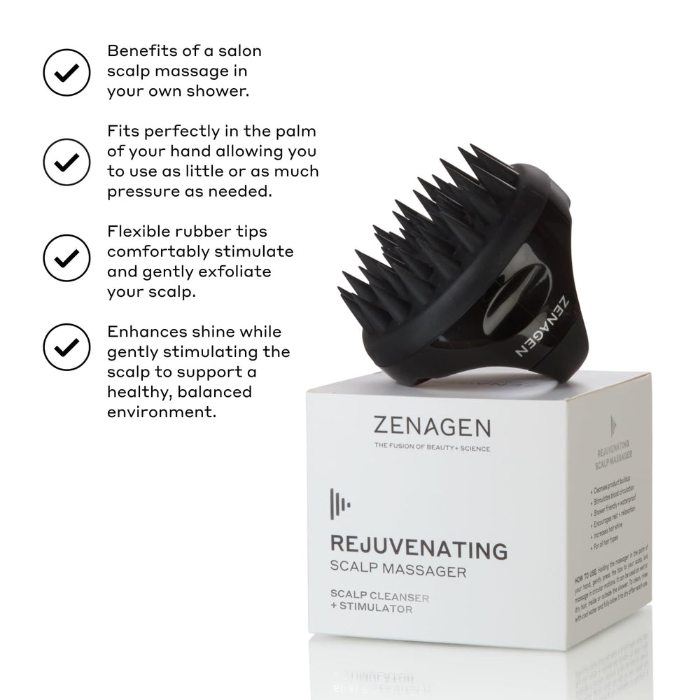 Zenagen massager suitable for all hair types, enhancing comfort and relaxation.