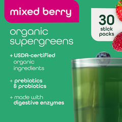 Zena Nutrition greens powder dispense illustrates smooth mix in water.