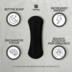 Zenessy Nasal Strips adhesivo firme que permanece toda la noche.
