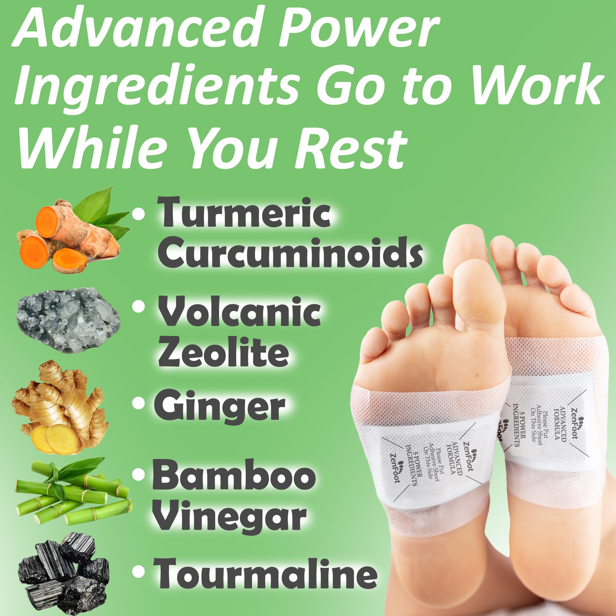 ZenFoot turmeric-curcuminoids and ginger pads support restful nights and daily comfort.