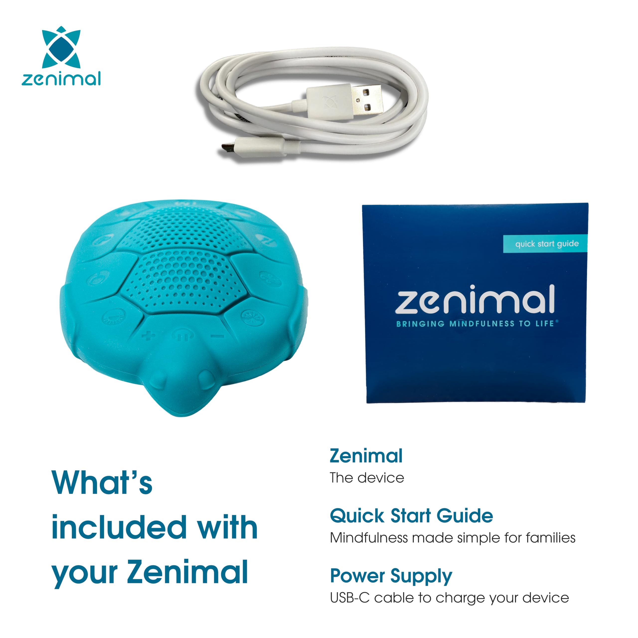 Zenimal portable device for travel-friendly bedtime moments.