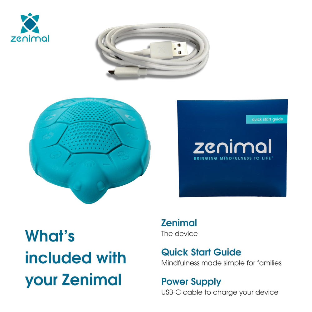 Zenimal portable device for travel-friendly bedtime moments.
