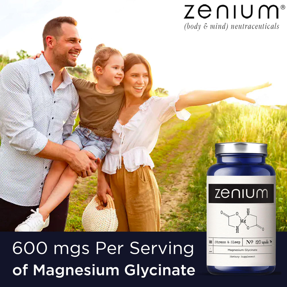 Zenium Made-in-USA facility label signifying quality testing and GMP standards