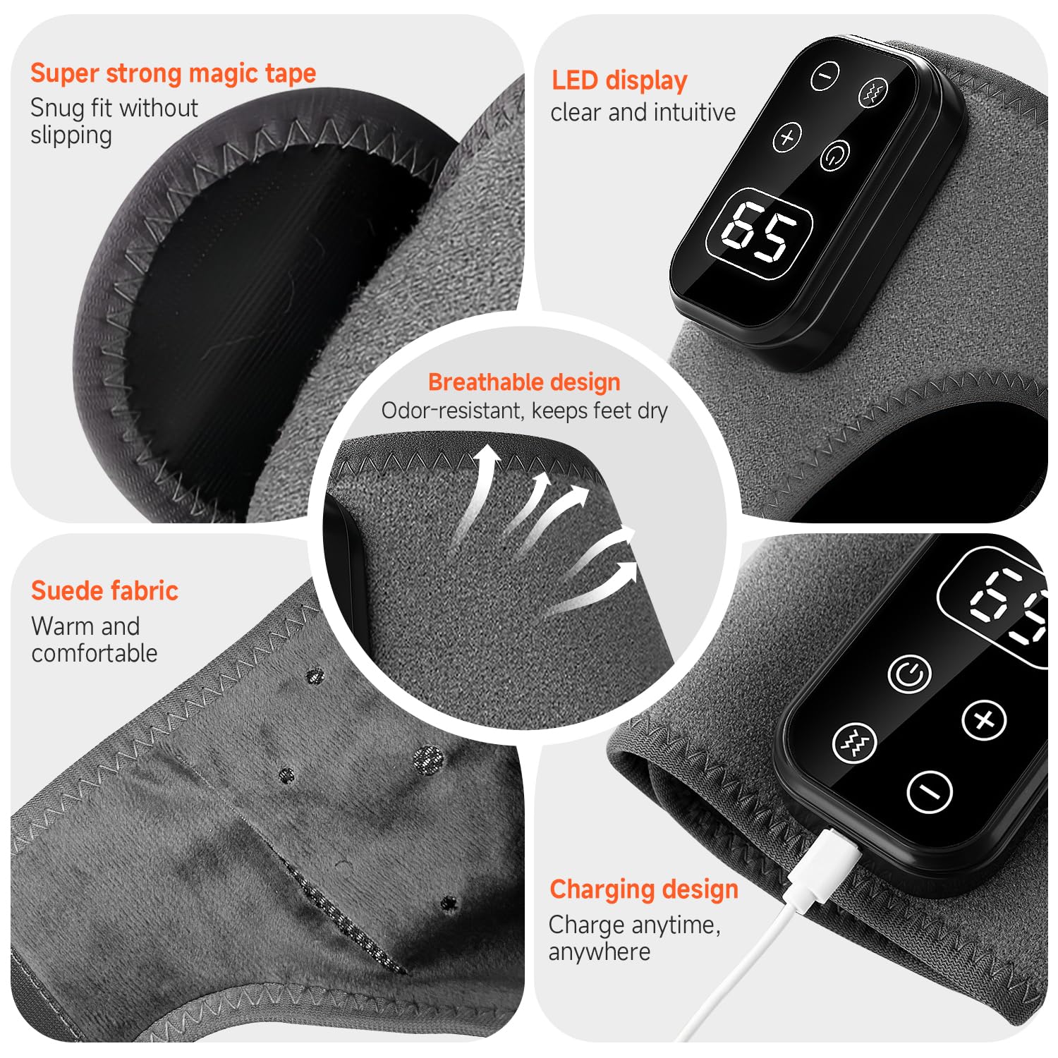 ZENNITHON compact wireless massager for portable foot relief