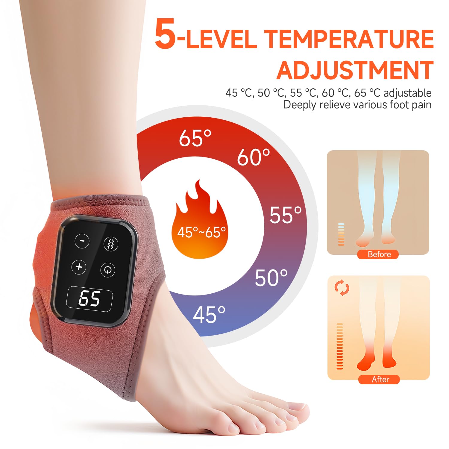 ZENNITHON foot massager heating mode provides soothing warmth