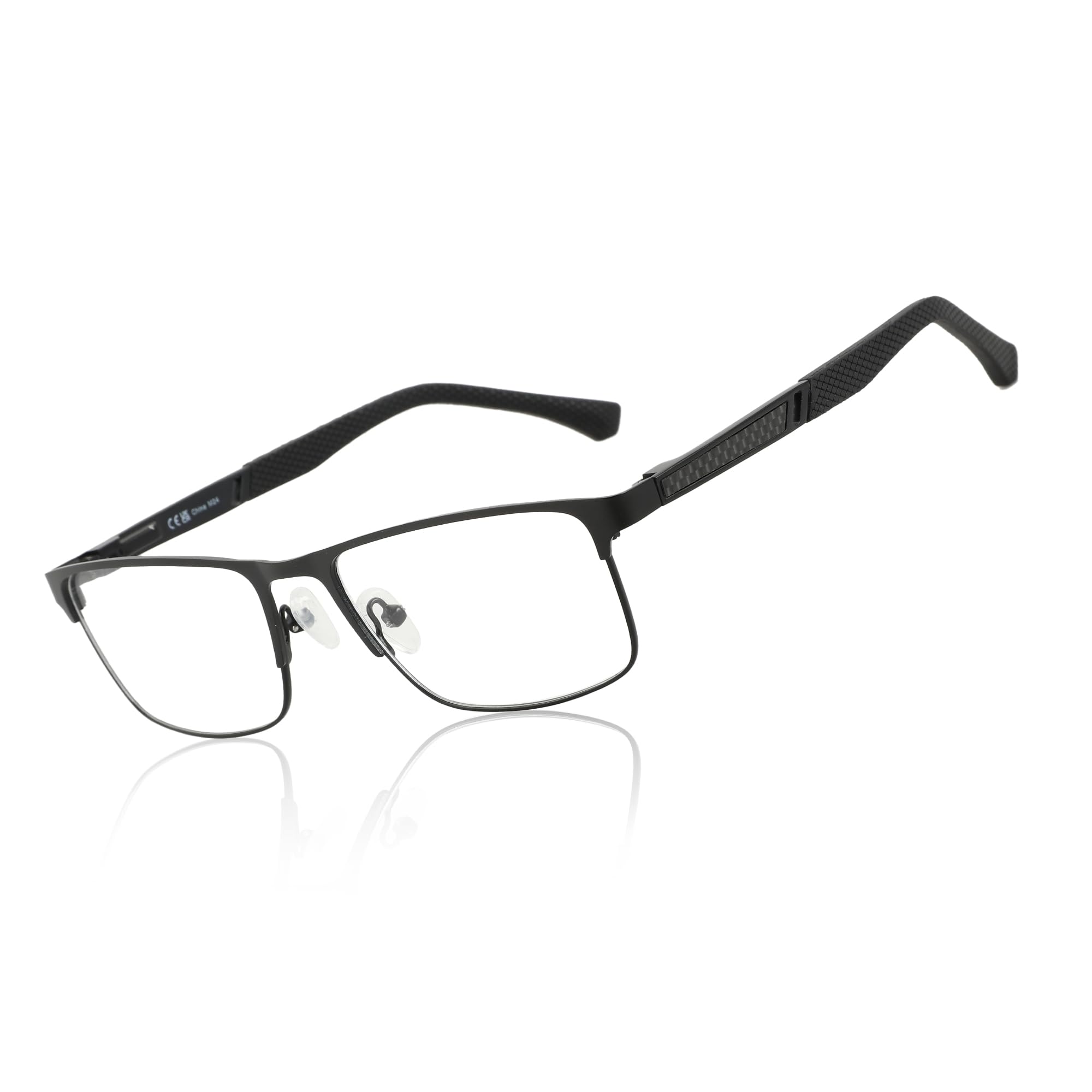 ZENOTTIC blue light glasses for men with square frame reduce digital glare.