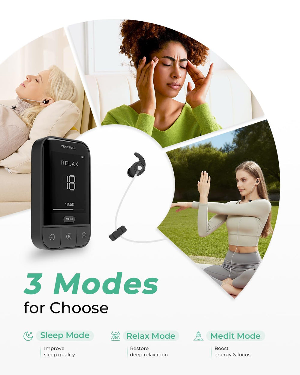 ZENOWELL Vita travel-friendly design ideal for stress relief during trips.