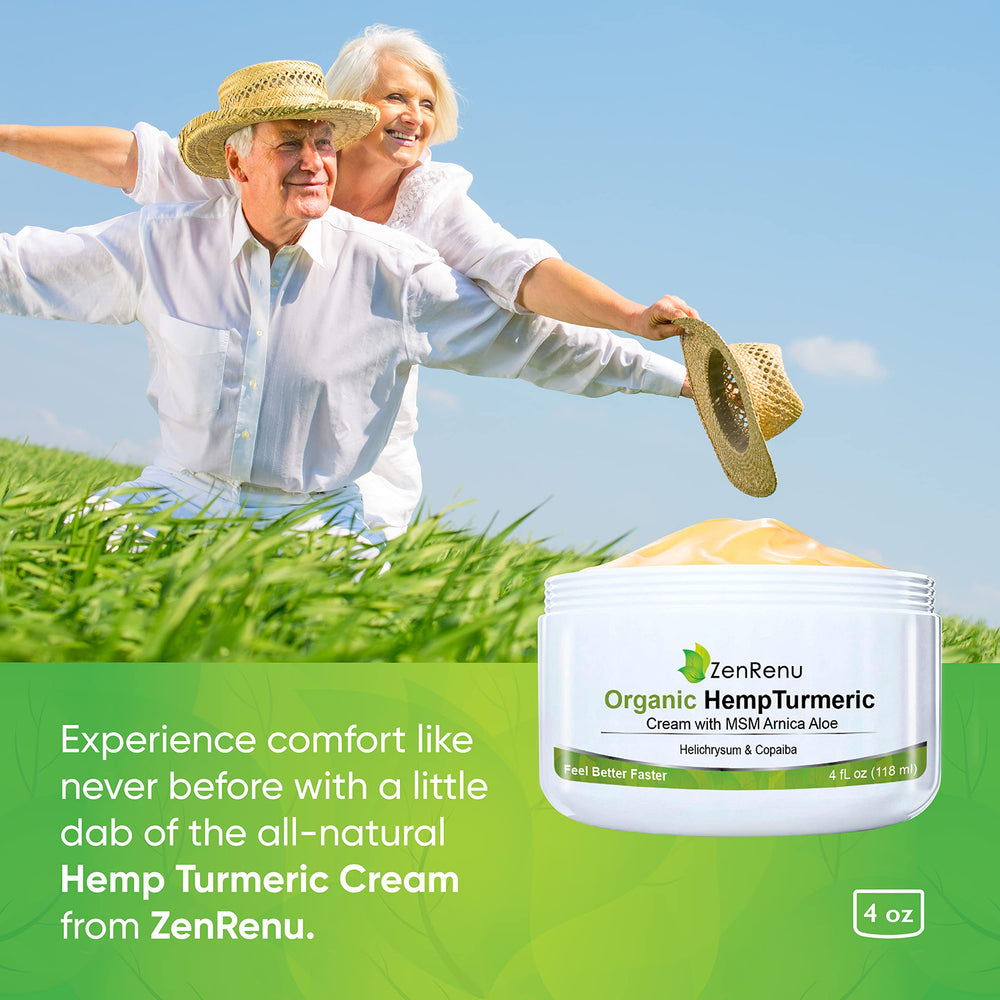 Zenrenu hemp turmeric cream on back for quick absorption during a massage.