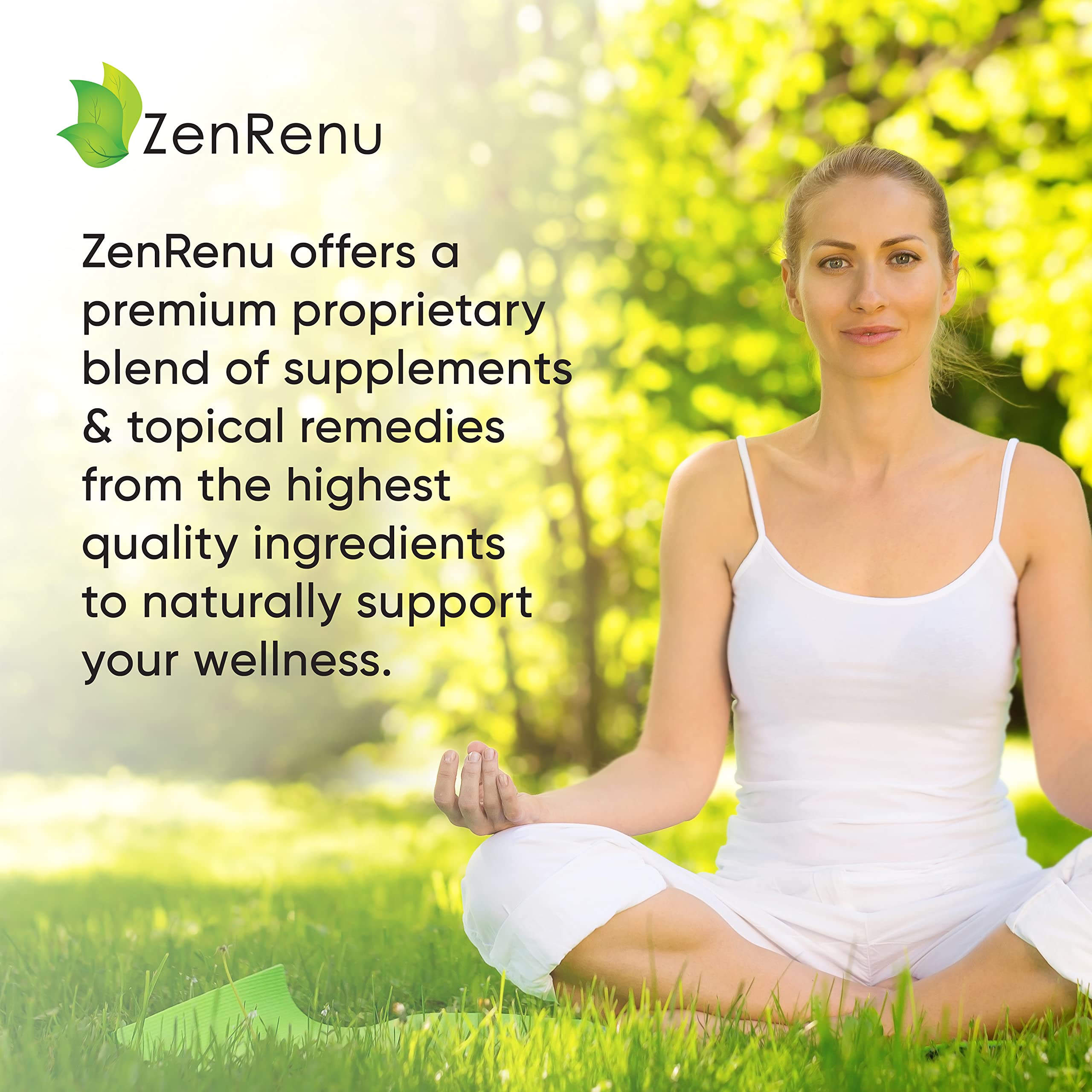 Zenrenu organic hemp turmeric ingredients label close-up.